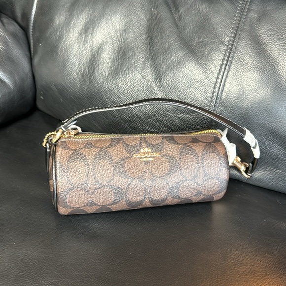 Coach Nolita Barrel Bag In Signature Canvas - Picture 10 of 11